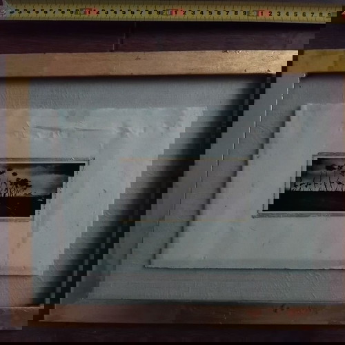 Αντίκα φωτογραφία με δέντρα και Πυραμίδες σε κορνίζα μεταχειρισμένη