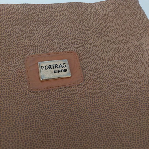 Vintage PORTRAG handbag used, beige-brown synthetic leather