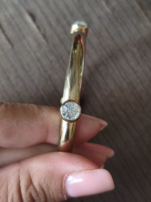 Dyrberg/Kern bracelet with crystals used, gold tone