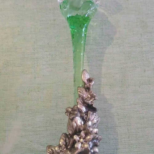 Κηροπήγια La Meridiana Art Glass με επικάλυψη ασημιού 925, ζευγάρι