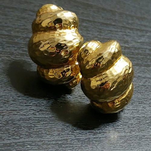 Vintage clip earrings faux bijoux like new, gold tone