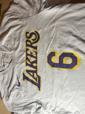 Lakers T-shirt μεταχειρισμένο, LeBron James, μέγεθος M, άσπρο