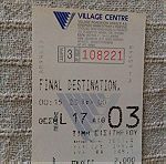  Απόκομμα Εισιτηρίου Ταινίας Final Destination (23/07/2000)