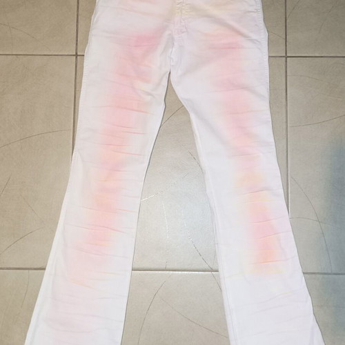 Vintage Y2K Killah white pants with tie-dye design like new