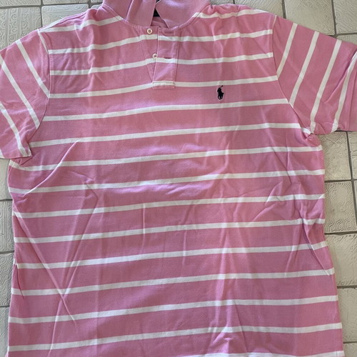 Polo Ralph Lauren shirt used, pink and white, size XXL