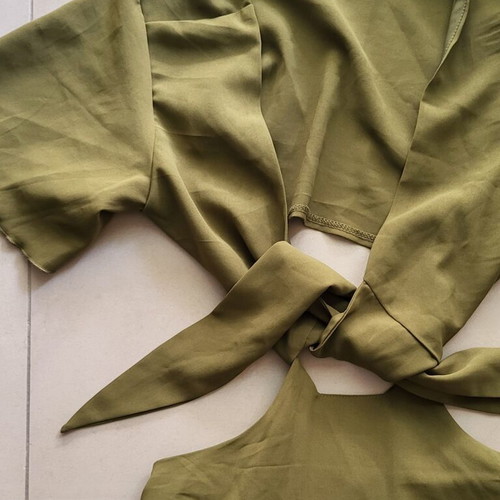 Maxi boho summer dress like new, size S/M, green
