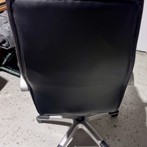 Executive leather chair large used with wear