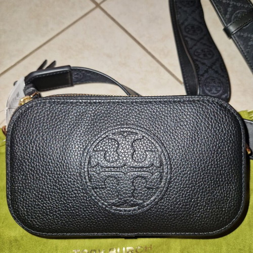 Tory Burch crossbody bag, black, authentic with case