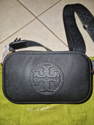 Tory Burch crossbody bag, black, authentic with case