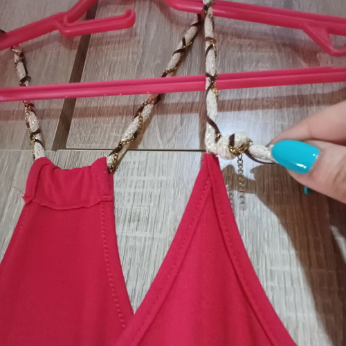 Voice women's long red dress one size like new
