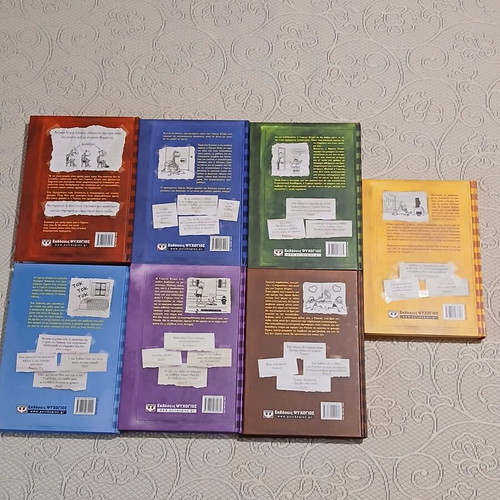 Diary of a Wimpy Kid book set used, 7 volumes in Greek by Jeff Kinney