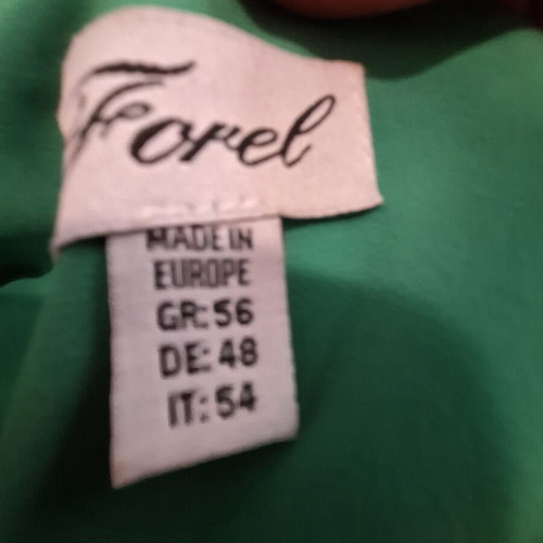 Forel green maxi dress with draped neckline, new, size 56