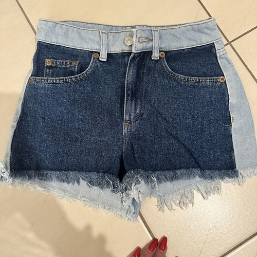 Pull & Bear denim shorts size XXS 32 like new, two-tone blue