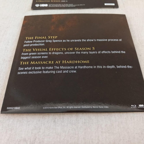 Game of Thrones The Complete Fifth Season Blu-ray used with subtitles