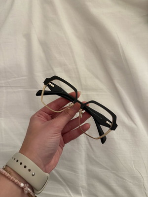 Two-tone glasses frame (black-gold) like new without lenses