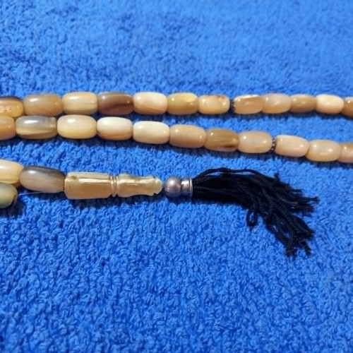 Egyptian Worry Beads from Animal Horn, 33 Beads, Like New