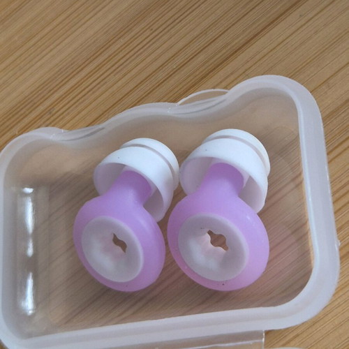 Silicon earplugs lilac new, reusable