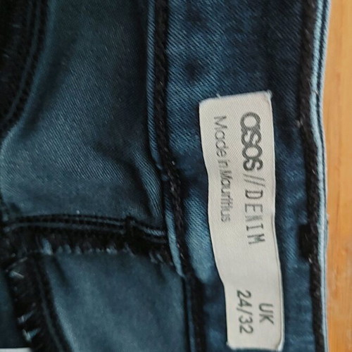 Asos blue high waist skinny jeans size 32 like new