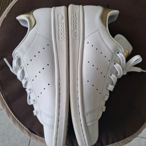 Adidas Stan Smith sneakers like new, white with gold, size 36 2/3