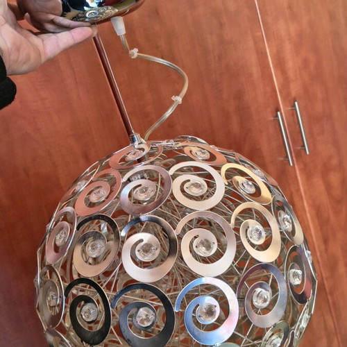 Metal round ceiling lamp like new, quality