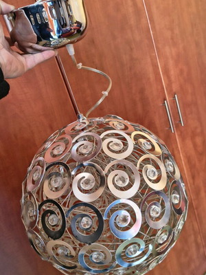 Metal round ceiling lamp like new, quality