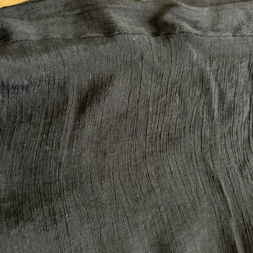 Black pareo semi-transparent with ruffles, like new, size S