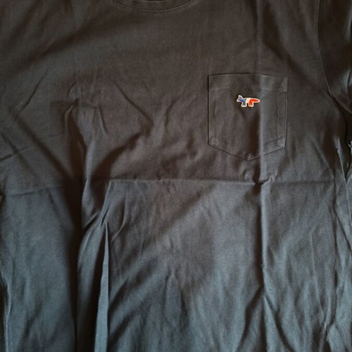 Maison Kitsune Paris T-shirt size XL, 2 pieces, grey and blue