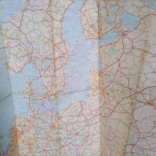 Europe road map used Kümmerly & Frey