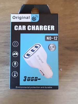 Car Charger Original NO-12 with 3 USB Ports and Quick Charge 3.0