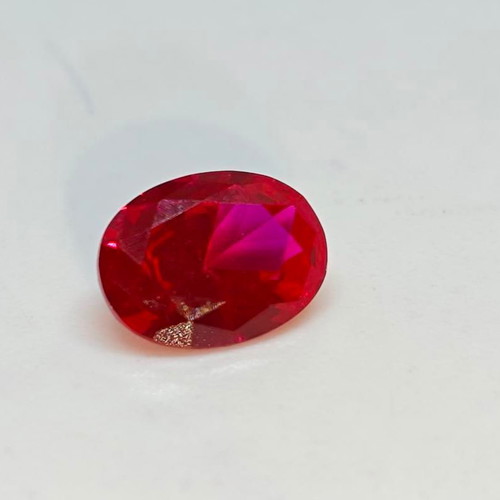 Lab-grown ruby Oval Cut 10mm like new
