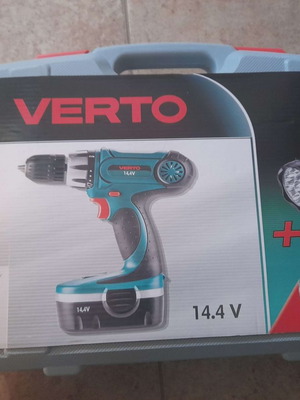Verto 14.4V винтоверт нов с фенер и калъф