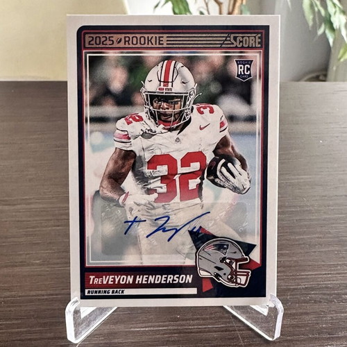 2025 Score TreVeyon Henderson Rookie Autograph Card New