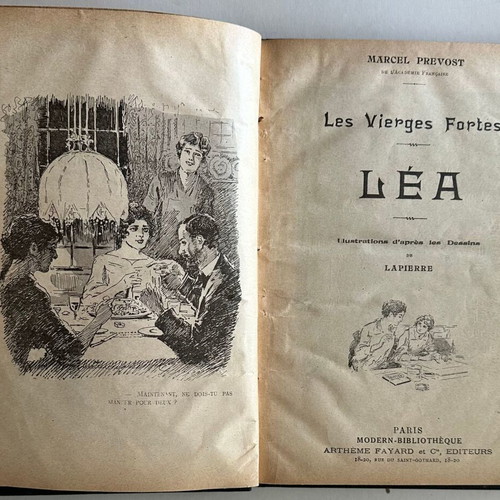 Marcel Prevost Léa old French illustrated book used, hardcover