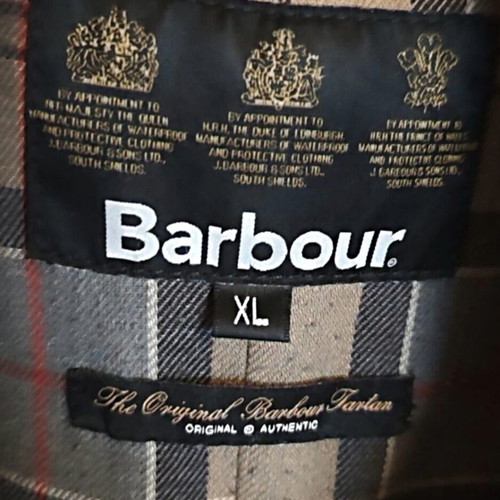 Barbour Tartan Jacket XL like new, grey and green