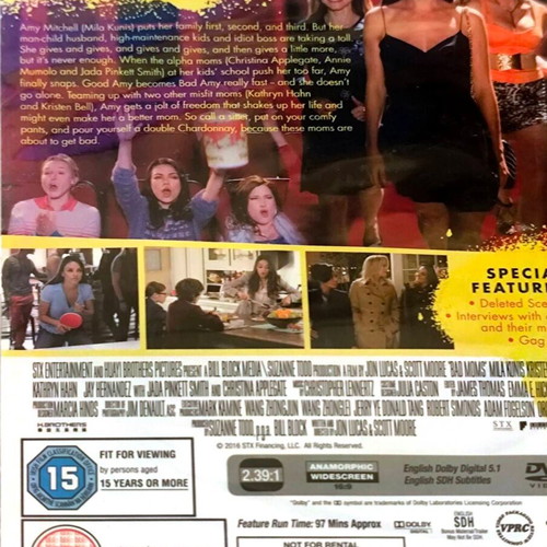 Bad Moms DVD κωμωδία με Mila Kunis καινούργιο, αγγλικοί υπότιτλοι