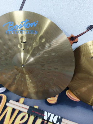 Boston Percussion Crash 16" με splash 12" Turkey και μπαγκέτες σαν καινούργιο