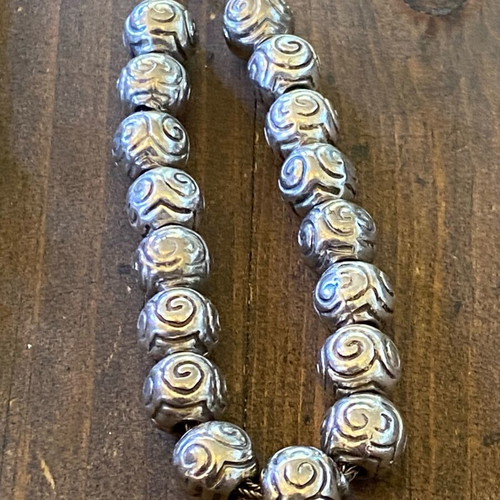 Collectible silver-plated worry beads like new, 23 centimeters