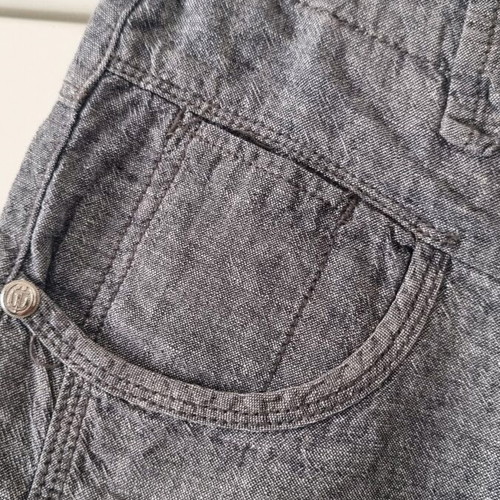 Men's linen summer bermuda shorts like new, gray, size 34