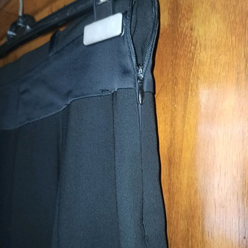 Lussile women's pants used, size 44, black with satin stripe