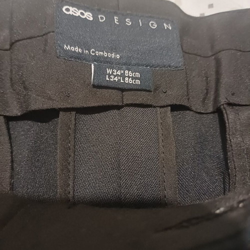 ASOS Grey Fit Trouser W34L34