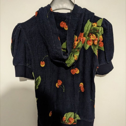 Juicy Couture short-sleeve jacket like new, velour with hood