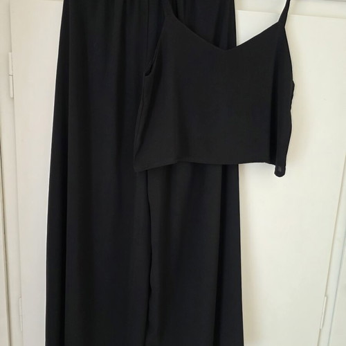 Anna Raxevsky set with top and pants black, new, XL, limited edition viscose