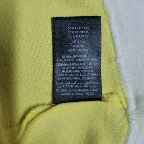 Cotton short-sleeve top Maine in yellow, like new