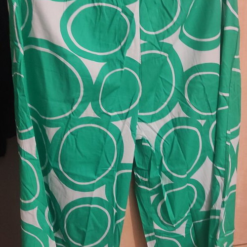Summer pants with pockets like new, white and green