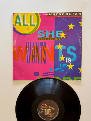 Duran Duran All She Wants Is 12" Maxi Single употребяван, поп