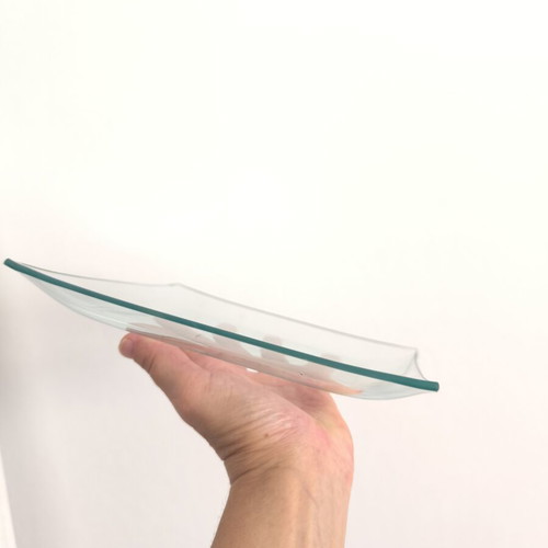 Glass square decorative plate