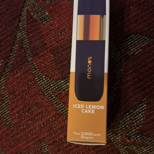 Nobacco Mono Disposable E-Cigarette Iced Lemon Cake, 2000 puffs, nicotine-free