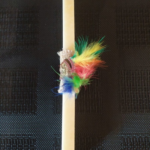 Easter Candle new handmade aromatic square wax 25 cm