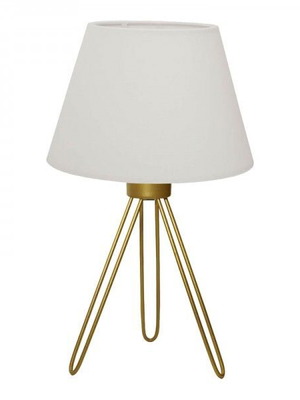 Επιτραπέζιο φωτιστικό Sherini χρυσό μέταλλο και cream ύφασμα νέο