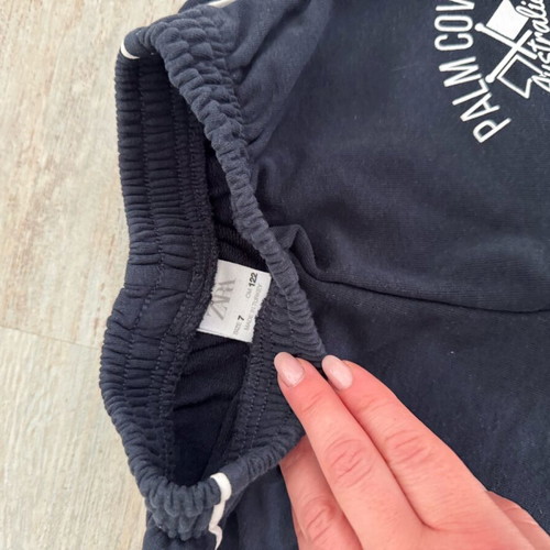 Zara blue shorts 7 years with print like new